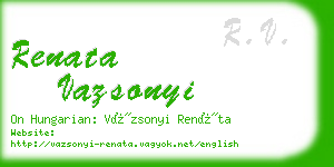 renata vazsonyi business card